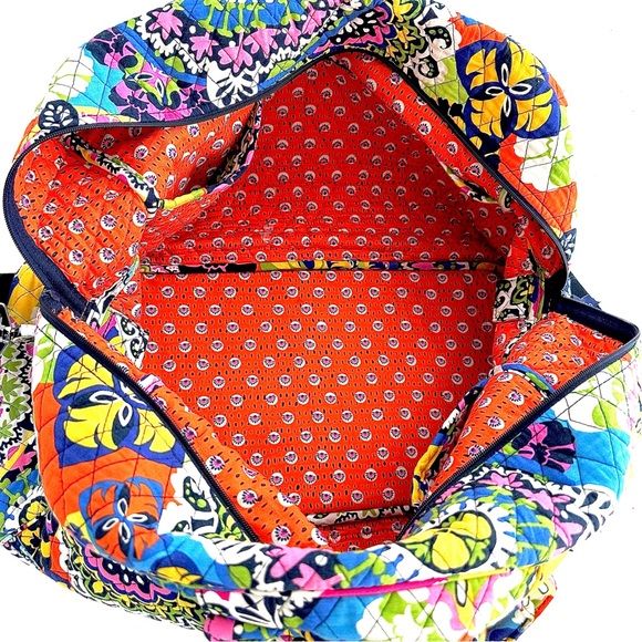 VERA BRADLEY BAG Wicked Duffel RAINBOW COLOR Travel Carry On LARGE Vacay Bag - Picture 4 of 13